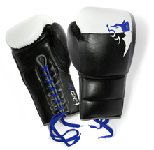 Load image into Gallery viewer, 16oz Leather Lace-Up Sparring Glove (Blue)
