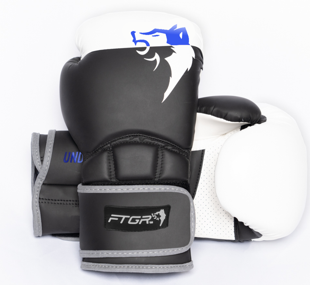 16oz Velcro Boxing Glove (Blue)