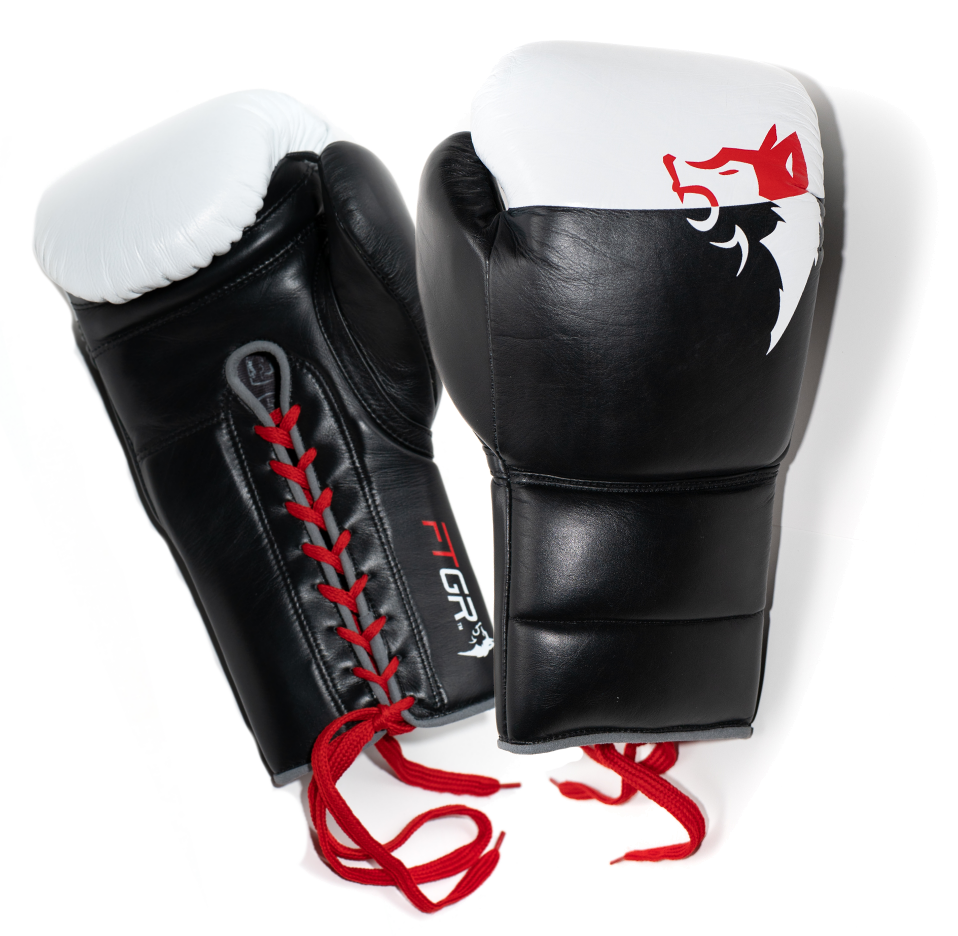 Lace up top sparring gloves